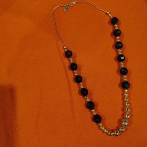 Park Lane Black and Gold Beaded Necklace